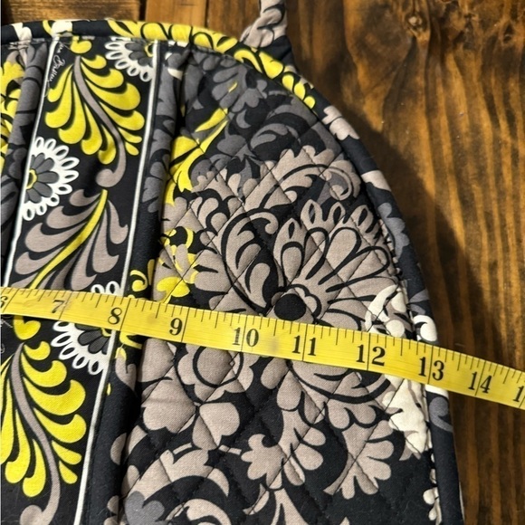 Lovely Vera Bradley Eloise Kiss lock RETIRED satchel black/yellow/tan/white - Picture 8 of 13